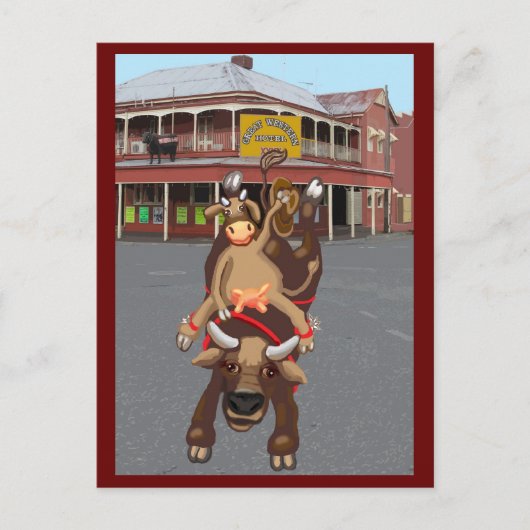 Ride em女性のカーボーイ ポストカード (正面)