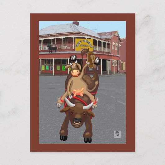 Ride em女性のカーボーイ ポストカード (正面)