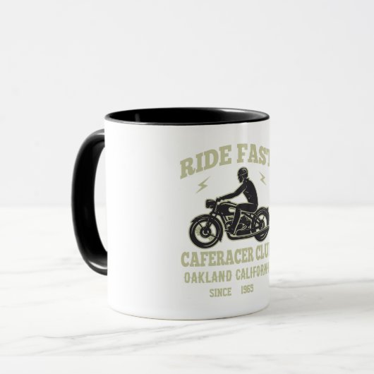Ride Fast カフェレーサー倶楽部 オリジナル マグカップ (正面左)