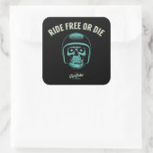 Ride Free or Die スクエアシール (バッグ)