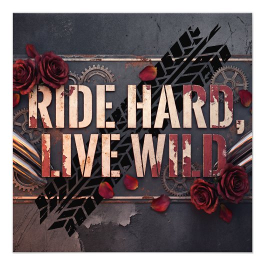 ride hard, live wild フォトプリント            (正面)