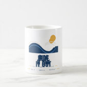 Ride It Out Ocean Wave Salt Swell Repeat コーヒーマグ コーヒーマグカップ (中央)