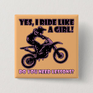 Ride Like A Girl モトクロス オフロードバイク バッジ