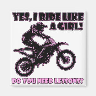 Ride Like A Girl モトクロス ダートバイク 冷蔵庫マグネット マグネット