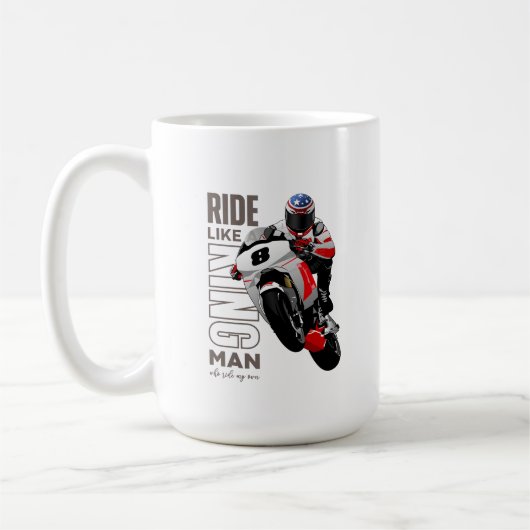 Ride Like a King | 15# クラシックマグ コーヒーマグカップ (左)