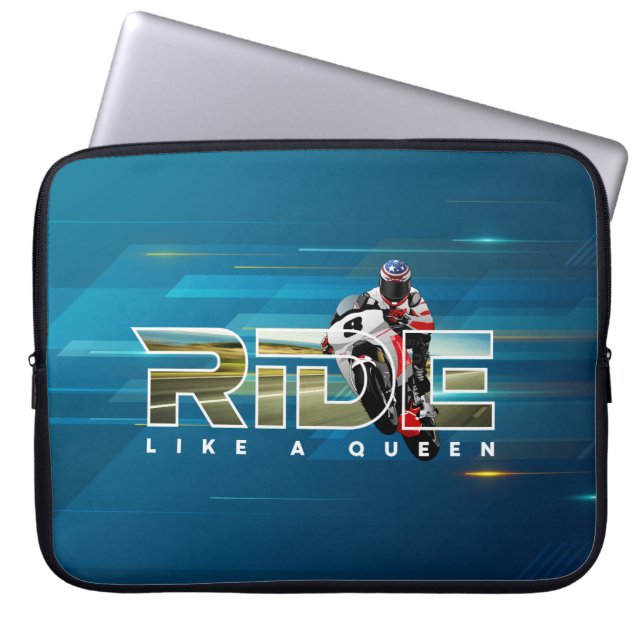 Ride Like a Queen | 15" ラップトップスリーブ (正面)