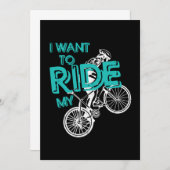 Ride My Bike Biking Cycling Cyclist Bicycle Gift 招待状 (正面/裏面)