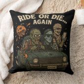 Ride Or Die Again おもしろハロウィンゾンビ クッション (ブランケット)