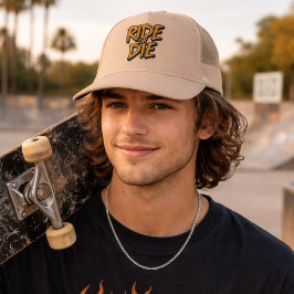 Ride Or Die Skater - Skateboarding Graphic Print キャップ