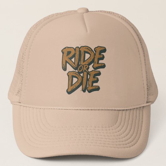 Ride Or Die Skater - Skateboarding Graphic Print キャップ (正面)