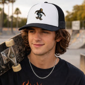 Ride Or Die Skater Skeleton -Skateboarding Graphic キャップ