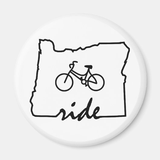 Ride Oregon (サイクリング) マグネット (正面)