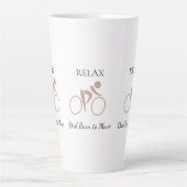Ride Relax Repeat Cycling Dad, Fathers Day Gift カフェラテマグ (正面)