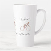 Ride Relax Repeat Cycling Dad, Fathers Day Gift カフェラテマグ (右)