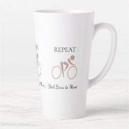 Ride Relax Repeat Cycling Dad, Fathers Day Gift カフェラテマグ