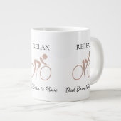 Ride Relax Repeat Cycling Dad, Fathers Day Gift ジャンボコーヒーマグカップ (正面右)