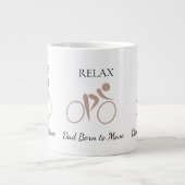 Ride Relax Repeat Cycling Dad, Fathers Day Gift ジャンボコーヒーマグカップ (正面)