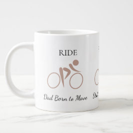 Ride Relax Repeat Cycling Dad, Fathers Day Gift ジャンボコーヒーマグカップ