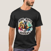 ✨"Ride Rope Repeat" Cowboy Riding Shirt  Tシャツ (正面)