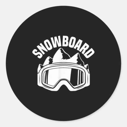 Ride Ski Snowboard Skiing Goggles Snow Snowboarder ラウンドシール (正面)