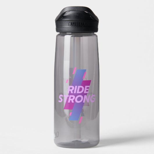 Ride Strong – Motivational Water Bottle ウォーターボトル (背面)