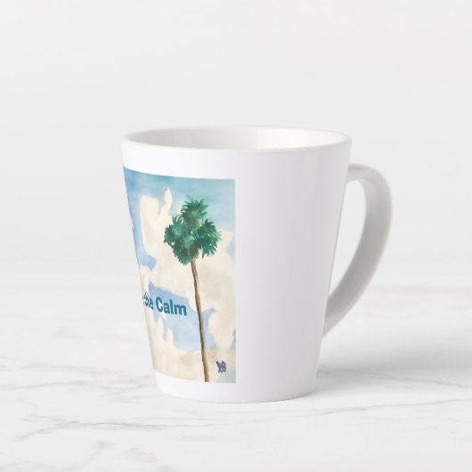 Ride the Calm カフェラテマグ (右アングル)