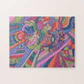 「Ride the Groovy Rainbow」抽象芸術・アート ジグソーパズル (横)