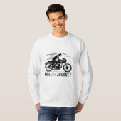 Ride the Journey - Bike スタイリッシュ Logoデザイン Tシャツ (正面フル)
