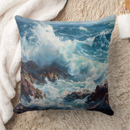Ride the Wave – Ocean Vibes Coastal Decorative  クッション