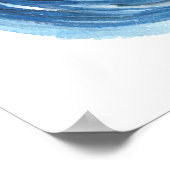 Ride the wave watercolor quote Poster ポスター (角)