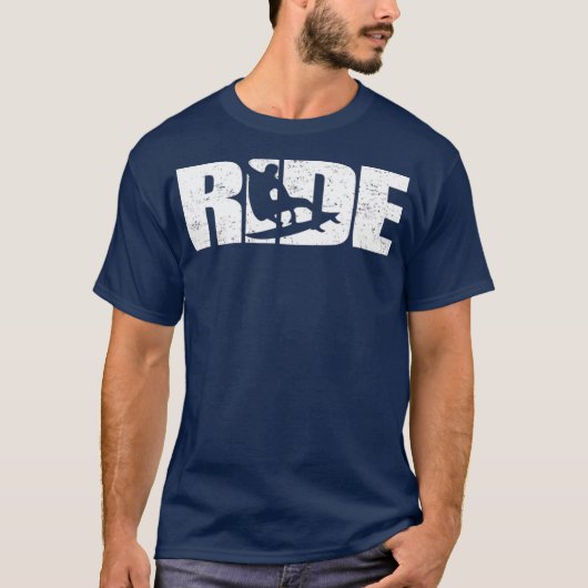 Ride Wakesurf Surfing Surfer Wake Surf Tシャツ (正面)