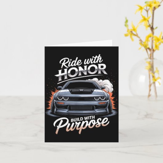 Ride With Honor Car Lover  カード (黄色い花)