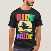 Ride With Pride LGBT Gay Pride Halloween Party Wit Tシャツ (正面)