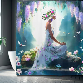 Rideau bain Déesse Intérieure glycine coccinelle シャワーカーテン