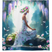 Rideau bain Déesse Intérieure glycine coccinelle シャワーカーテン (正面)