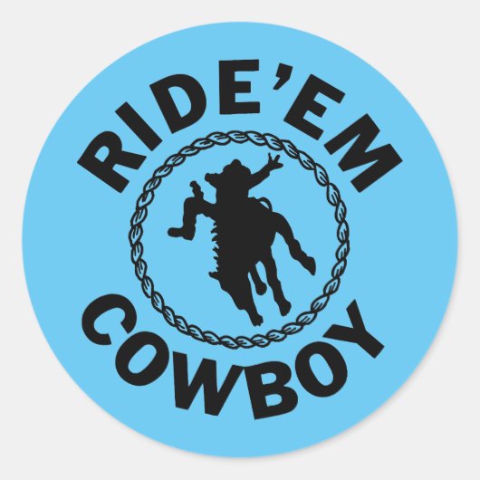 Ride'em Cowboy – ウェスタンロデオ ラウンドシール (正面)