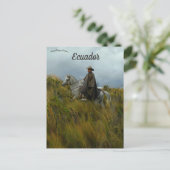 Rider and Horse in Cotopaxi Ecuador ポストカード (スタンド正面)