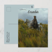 Rider and Horse in Cotopaxi Ecuador ポストカード (正面/裏面)
