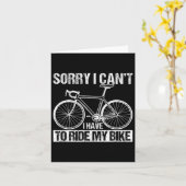 Rider Funny Cycling Sorry I Can't I Have To Ride M カード (黄色い花)