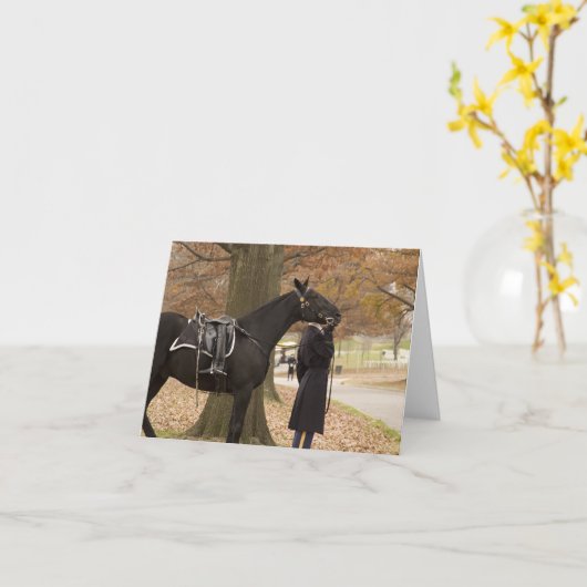 Riderless馬の護衛 カード (黄色い花)