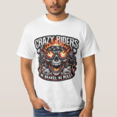 Riders 熱狂する - はっきりしたバイクもしくは自転車に乗る人スピリットグラフィックティー | tシャツ (正面)