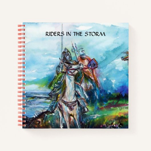 RIDERS IN THE STORM 中世騎士 馬に乗る ノートブック (正面)