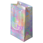 ridescent Pastel Heart Holographic Pattern スモールペーパーバッグ (正面アングル)