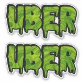 Rideshareと配信のためのUber Slimeロゴ シール (正面)