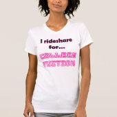 RideshareドおもしろいライバTシャツ |大学の授業料 Tシャツ (正面)