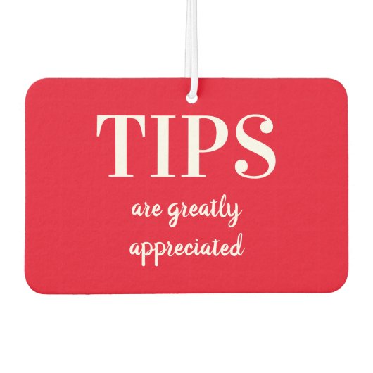 Rideshareドライバの赤いハートのヒントを理解する カーエアーフレッシュナー (正面)