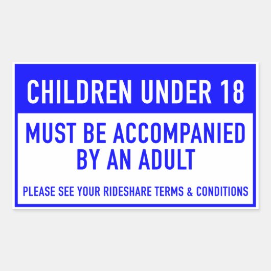 Rideshareマイナーウィンドウステッカー 長方形シール (正面)