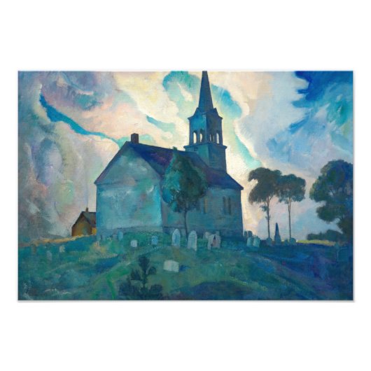 Ridge Church, 1936年Newell Convers Wyeth フォトプリント (正面)