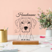 Ridgeback Dog Portrait Personalized Acrylic Print アクリルサイン (ウェディング)