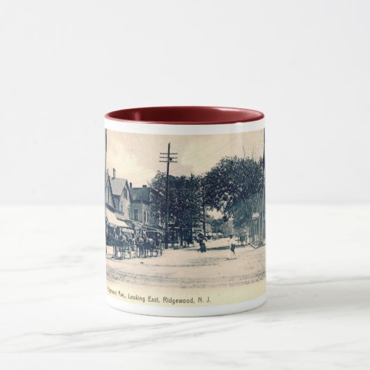 Ridgewood Ave。、Ridgewoodのニュージャージーのヴィンテージ マグカップ (中央)